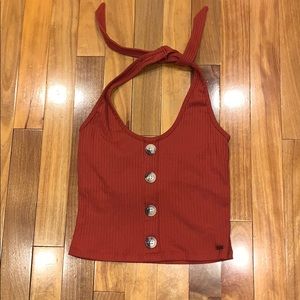 Hollister Rust Halter top with bottoms size medium